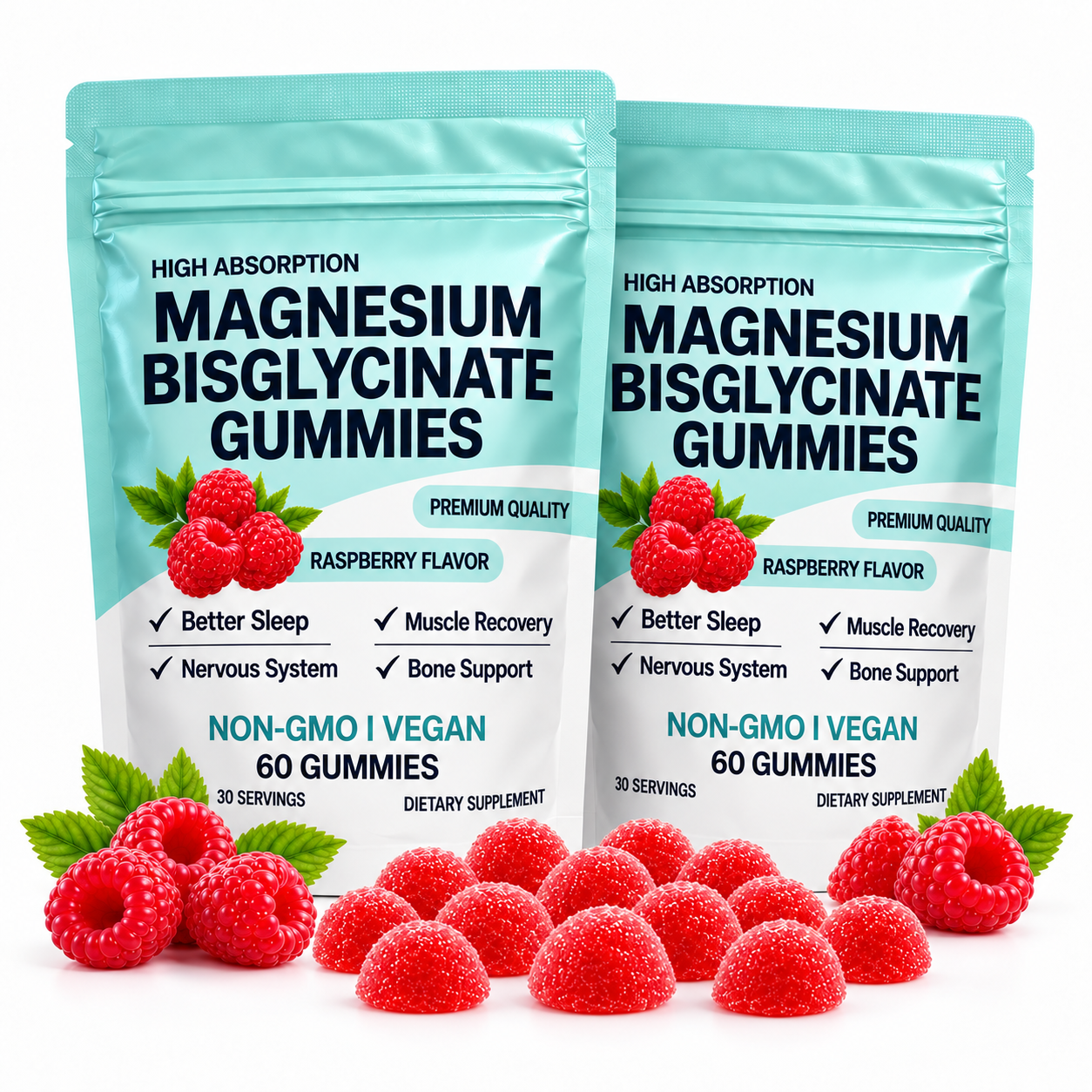 2 packs of magnesium gummies