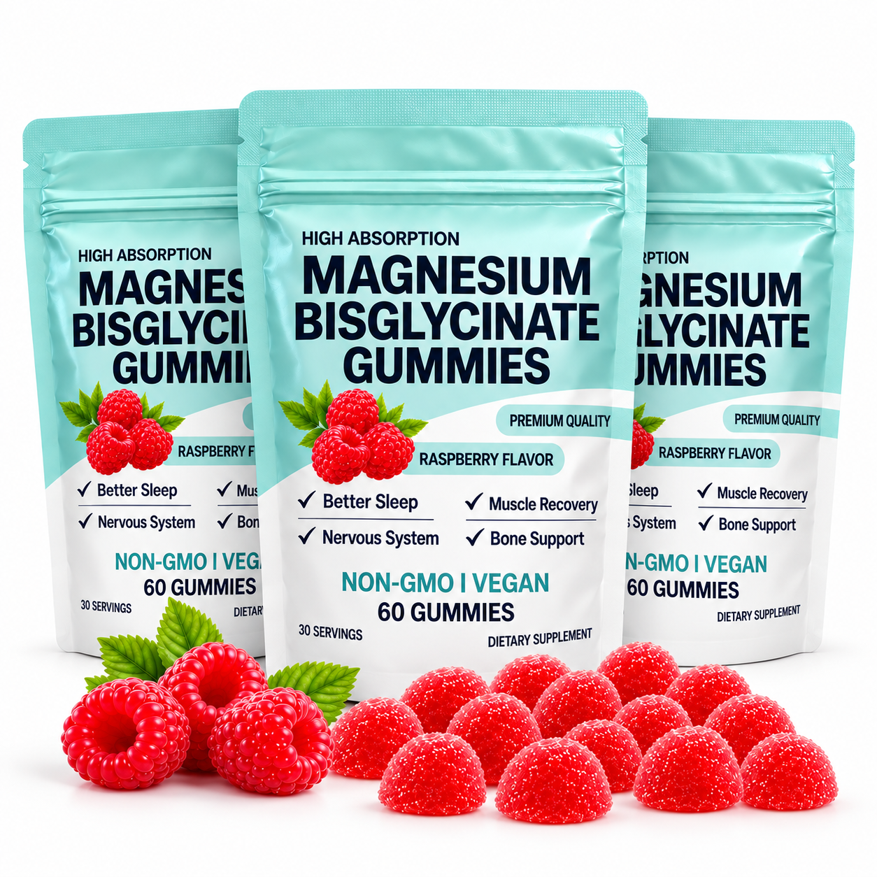 3 packs of magnesium gummies